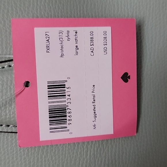 NWT Kate Spade Sylvia Large Dome Satchel in a light pistachio green - Picture 8 of 12